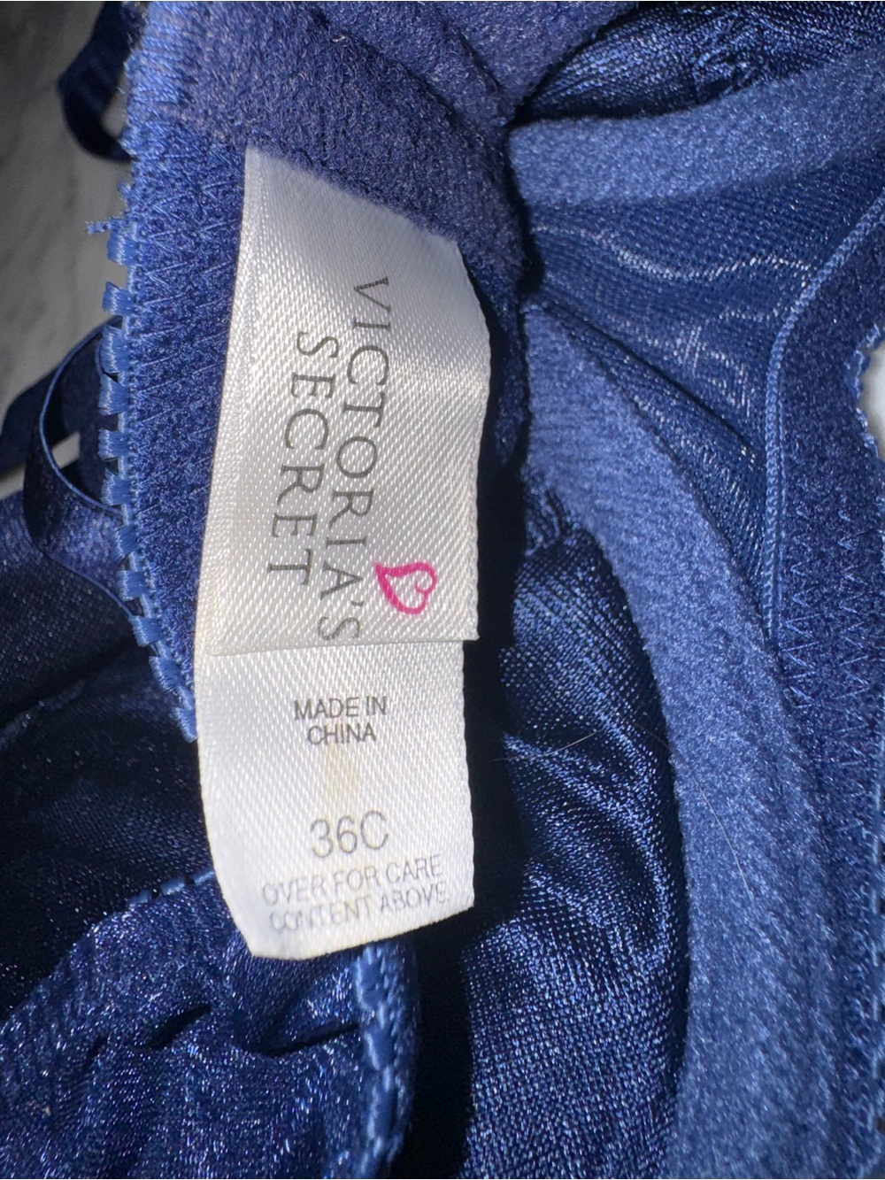 Rare Victoria's Secret Vintage 90s Navy Blue Sequin Push-Up Bra - Picture 4 of 9